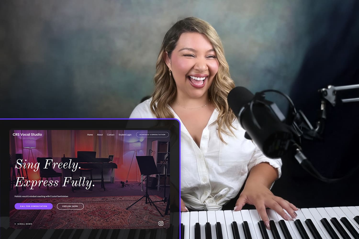 Crystal Santisteban at CRS Vocal Studio